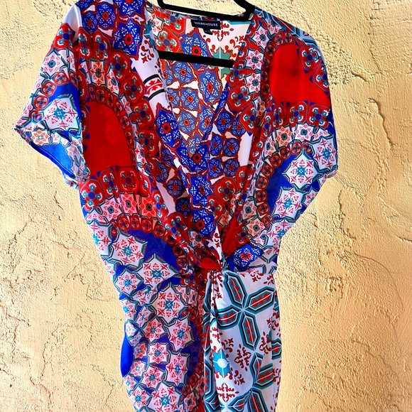 Faux Wrap Front Dress - Picture 1 of 6